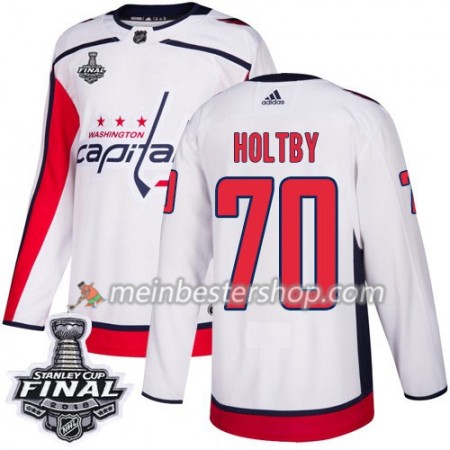 Washington Capitals Braden Holtby 70 2018 Stanley Cup Final Patch Adidas Weiß Trikot Authentic - Herren
